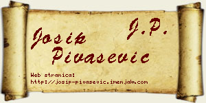 Josip Pivašević vizit kartica